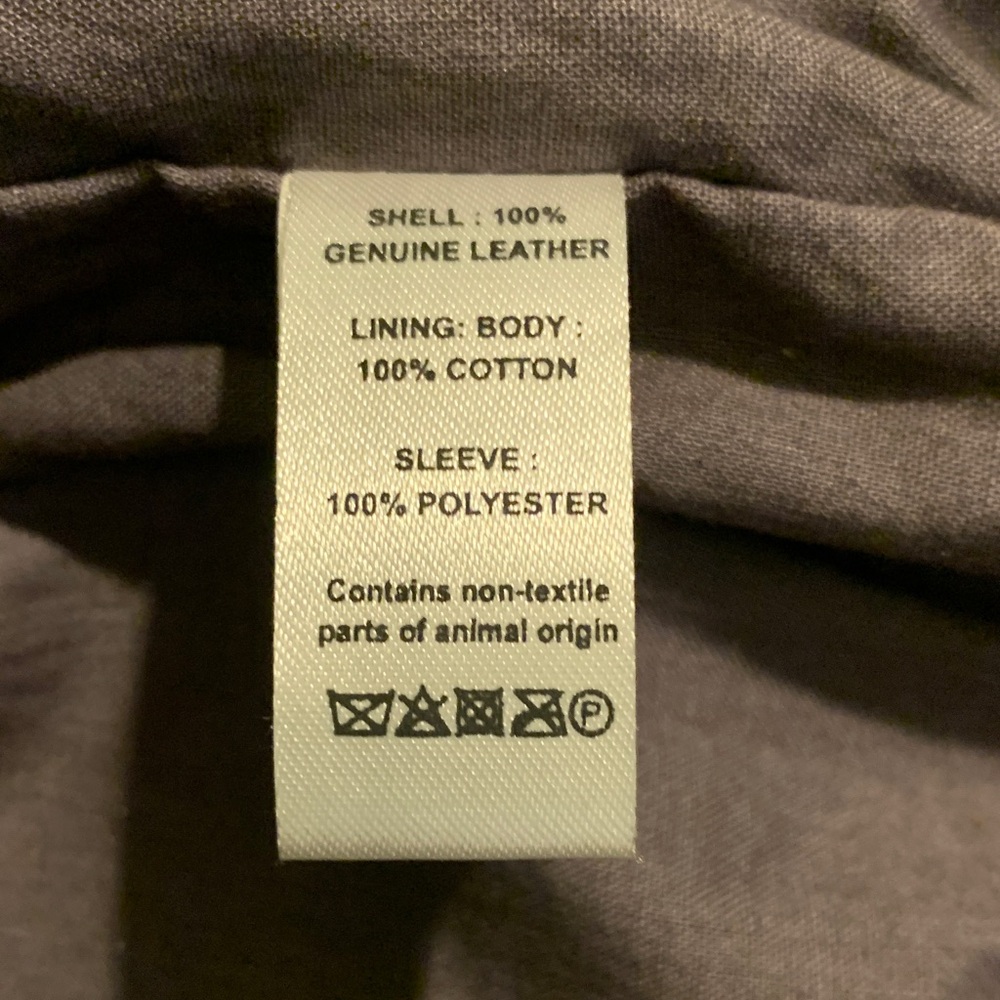 Grey Leather Shell Bomber Jacket - Picture 3 of 3